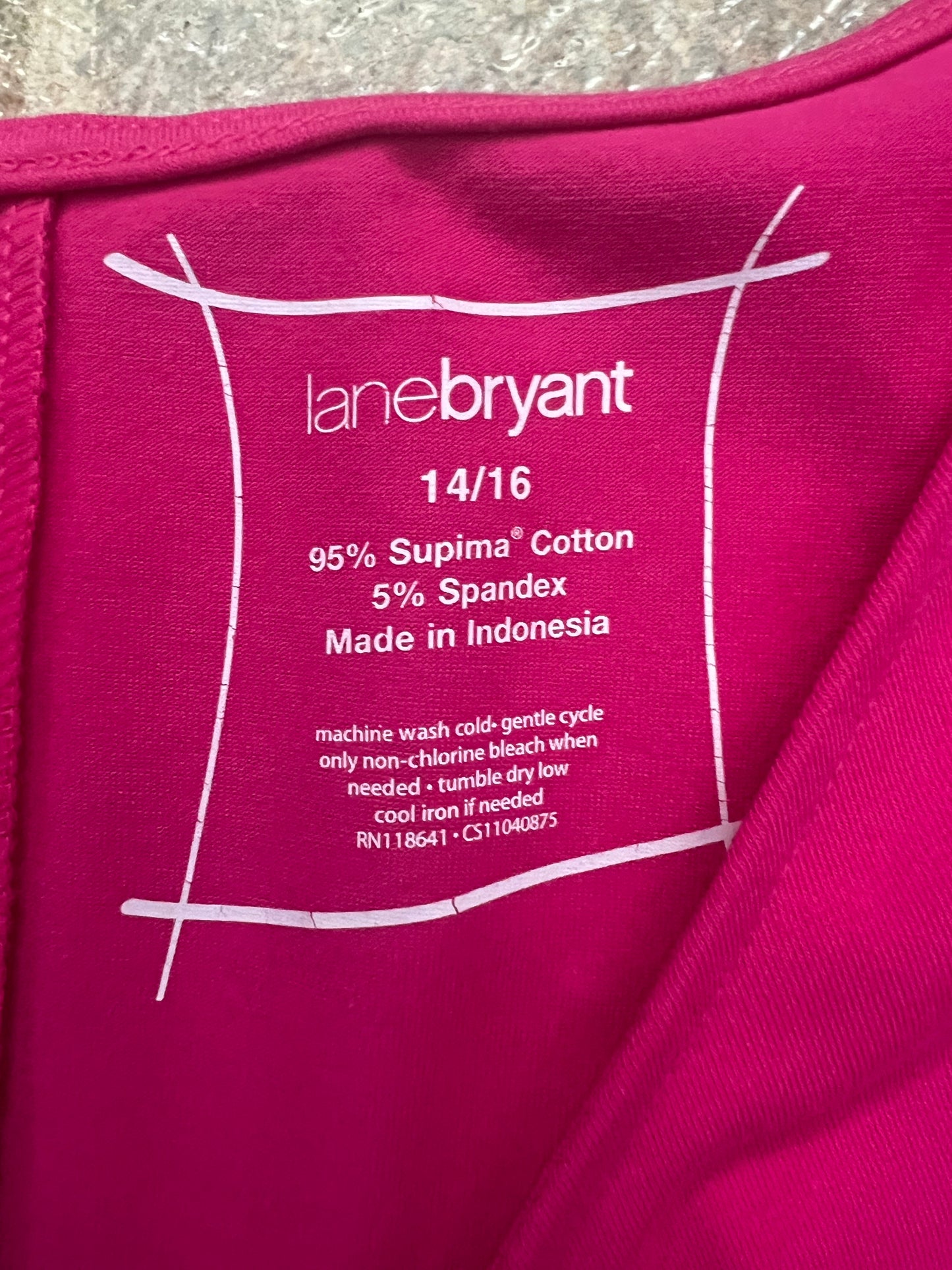 Pink Supima Cotton knit dress, Size 14/16