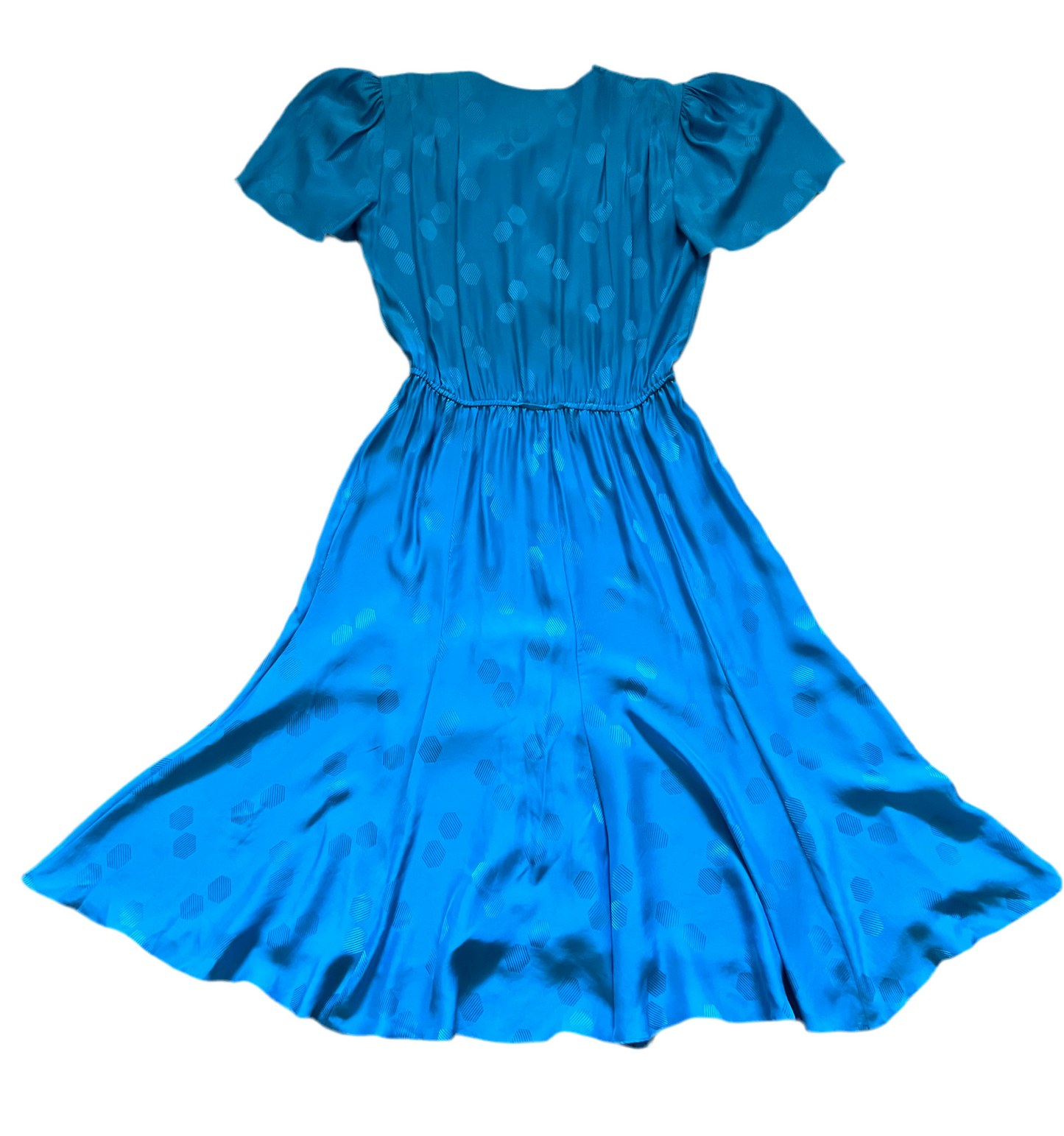 Vintage 100% silk polka dot dress, Size 12