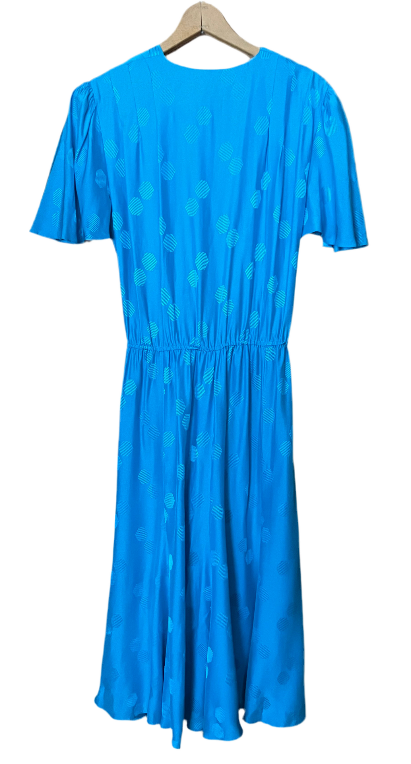Vintage 100% silk polka dot dress, Size 12